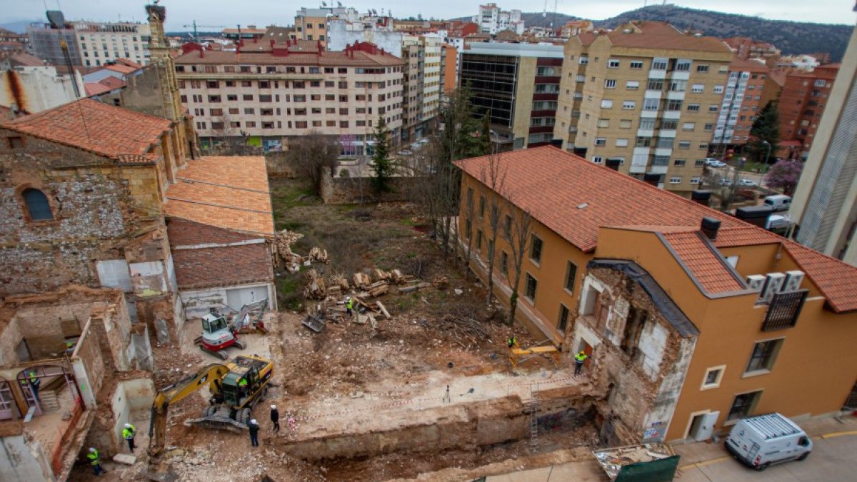 Estado de las obras del CUS en el momento de su paralización. MARIO TEJEDOR