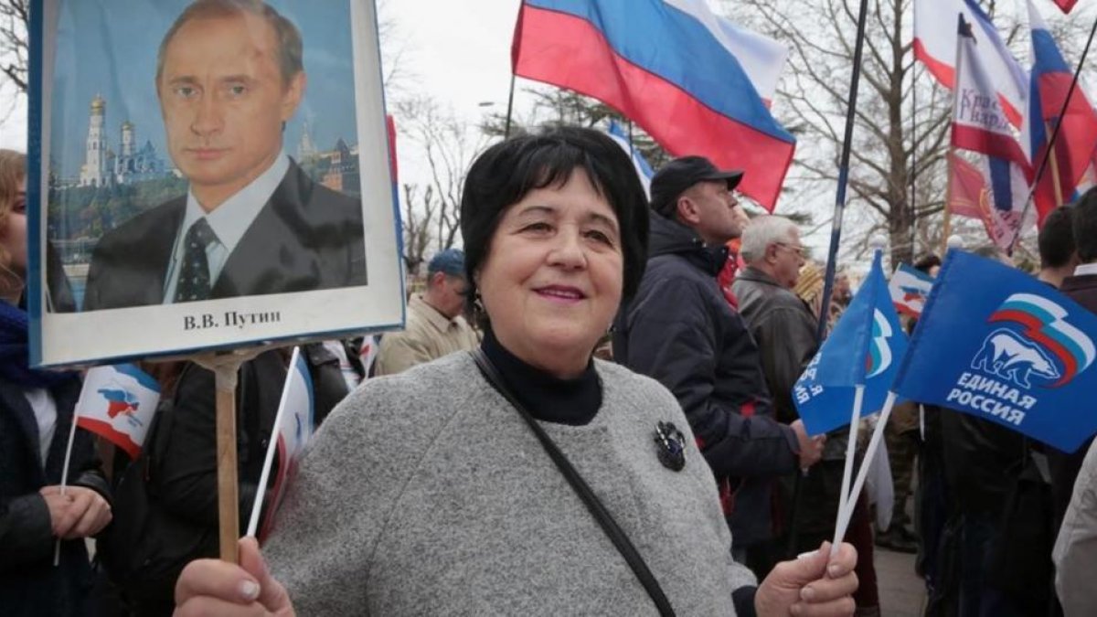 Conmemoración del aniversario de la anexión de Crimea en Simferopol-AFP / MAX VETROV