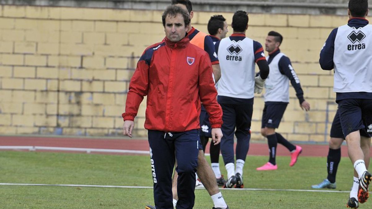 El técnico del Numancia, Jagoba Arrasate.-ÁLVARO MARTÍNEZ