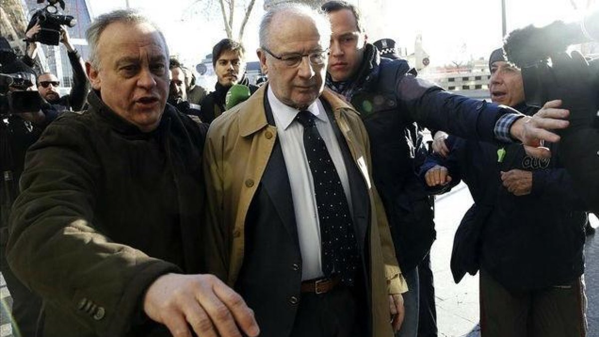 El exvicepresidente del Gobierno Rodrigo Rato a su llegada a los juzgados.-EFE / Chema Moya