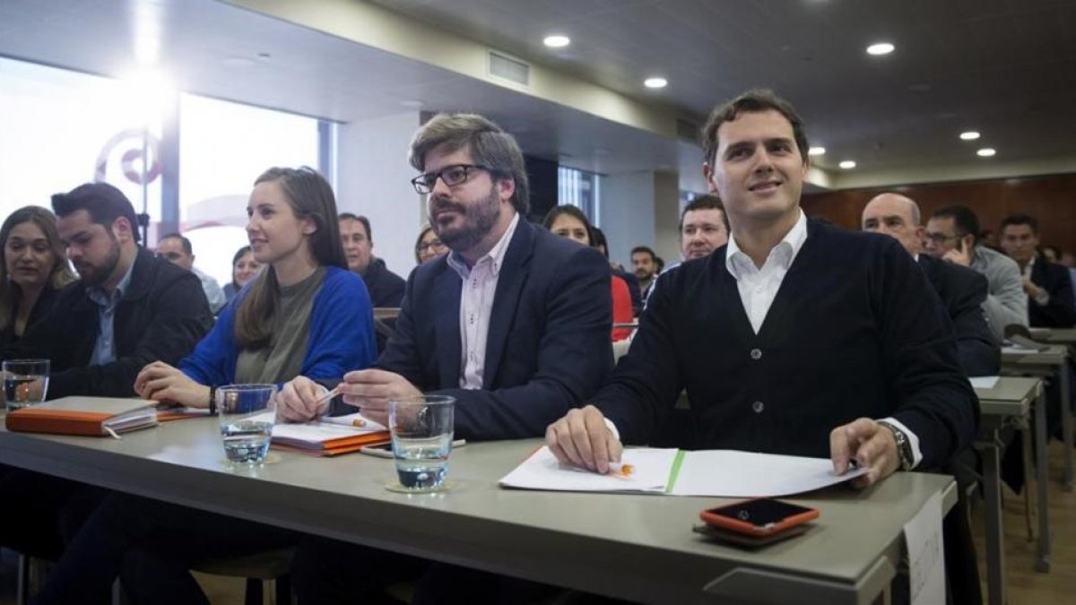 Albert Rivera, en la primera reunión del nuevo Consejo General de Ciudadanos.-Luca Piergiovanni