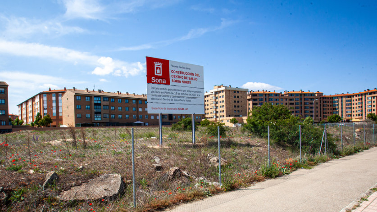 Parcela cedida por el Ayuntamiento en 2007 para la obra del Soria Norte.
