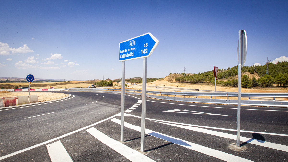 Tramo de la A-11 entre El Burgo de Osma y San Esteban de Gormaz.