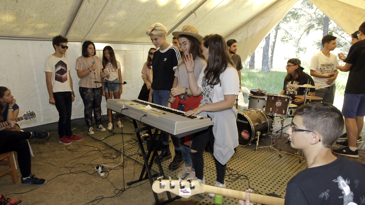 Imagen de archivo de un campamento musical en Sotolengo.