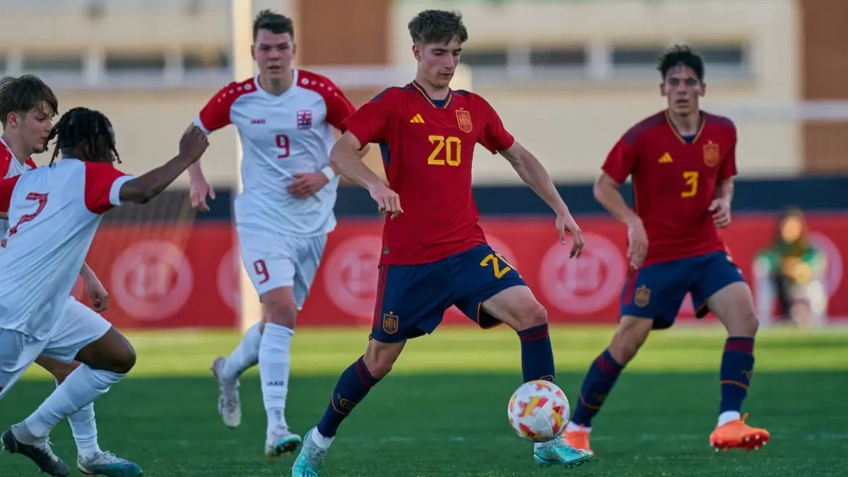 El soriano César Palacios con la selección española.