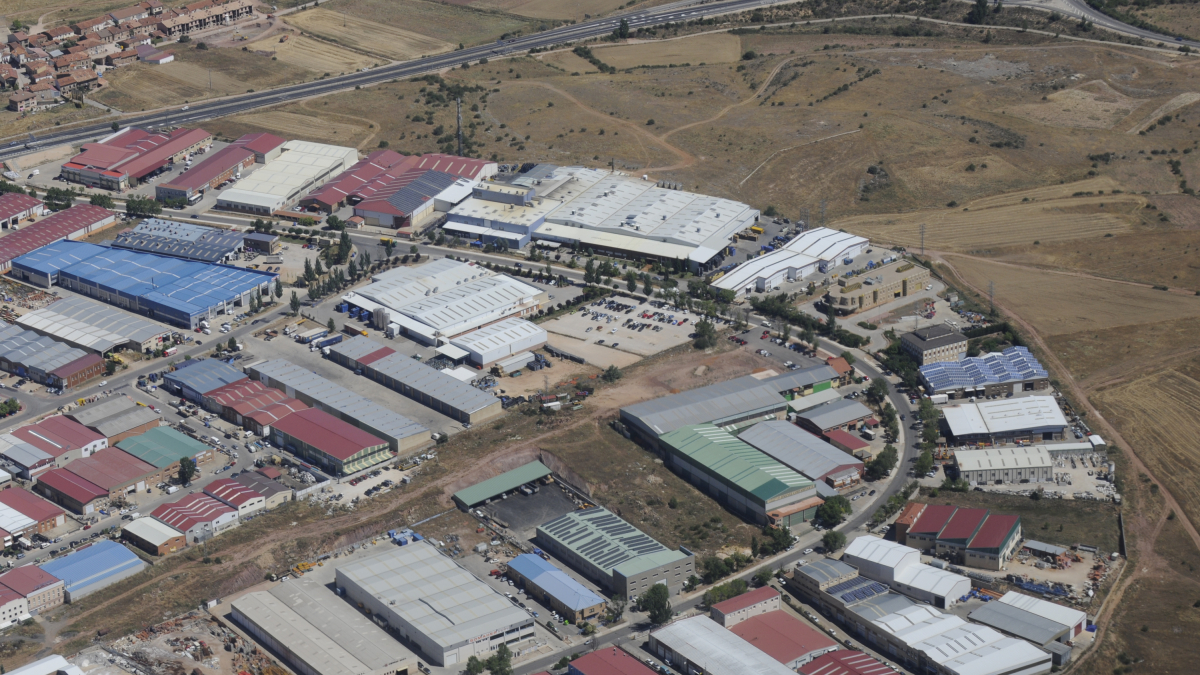 Polígono industrial as Casas en una imagen aérea.