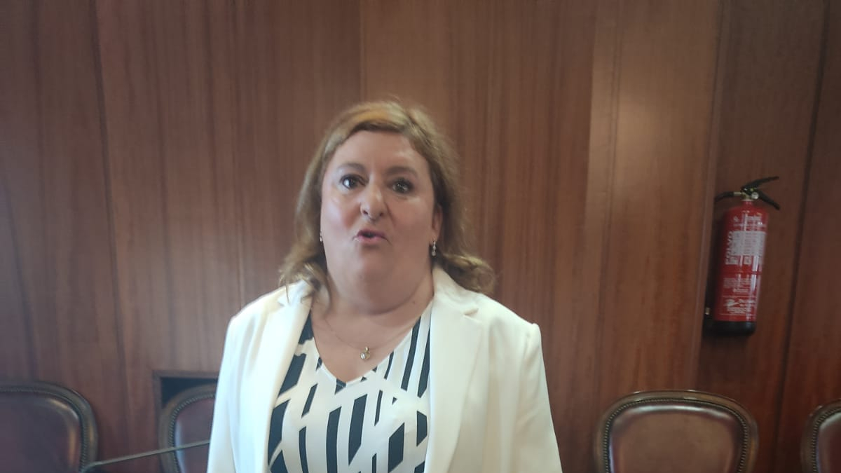 María José Yubero, el día de su toma de posesión en el Ayuntamiento de Almazán.