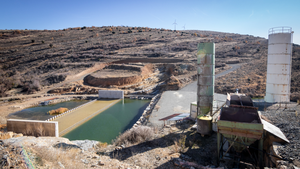 Estado de las obras de la presa de San Pedro Manrique.