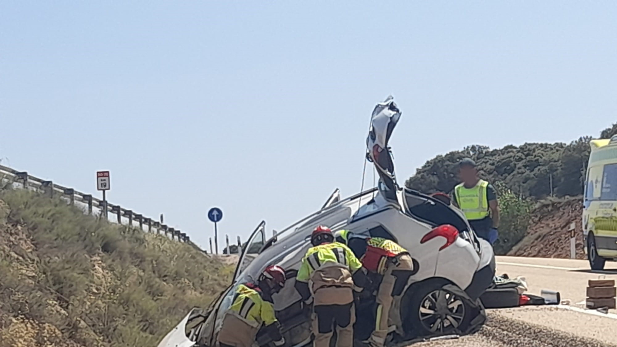Accidente de tráfico en la variante de Soria.