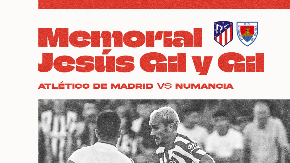 Cartel del Numancia-Atlético de Madrid 2023.