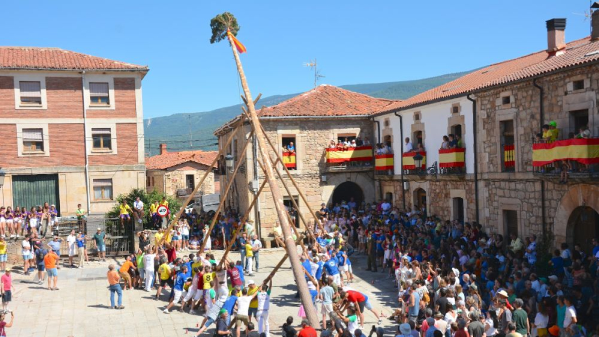Pingada del Mayo en Vinuesa para iniciar las fiestas de 2023.