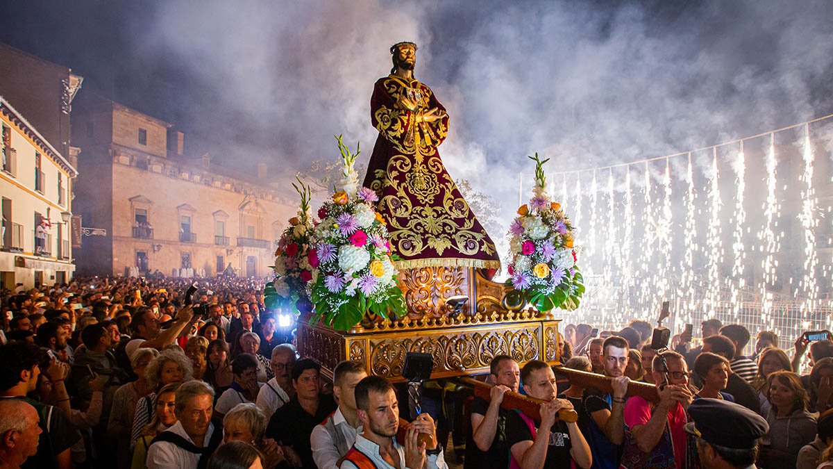Imagen de la procesión de la Bajada en 2022.