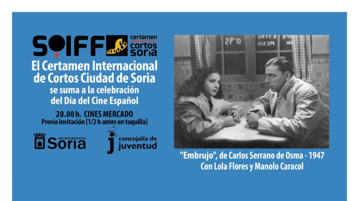 Detalle del Cartel del Día del Cine Español en Soria.