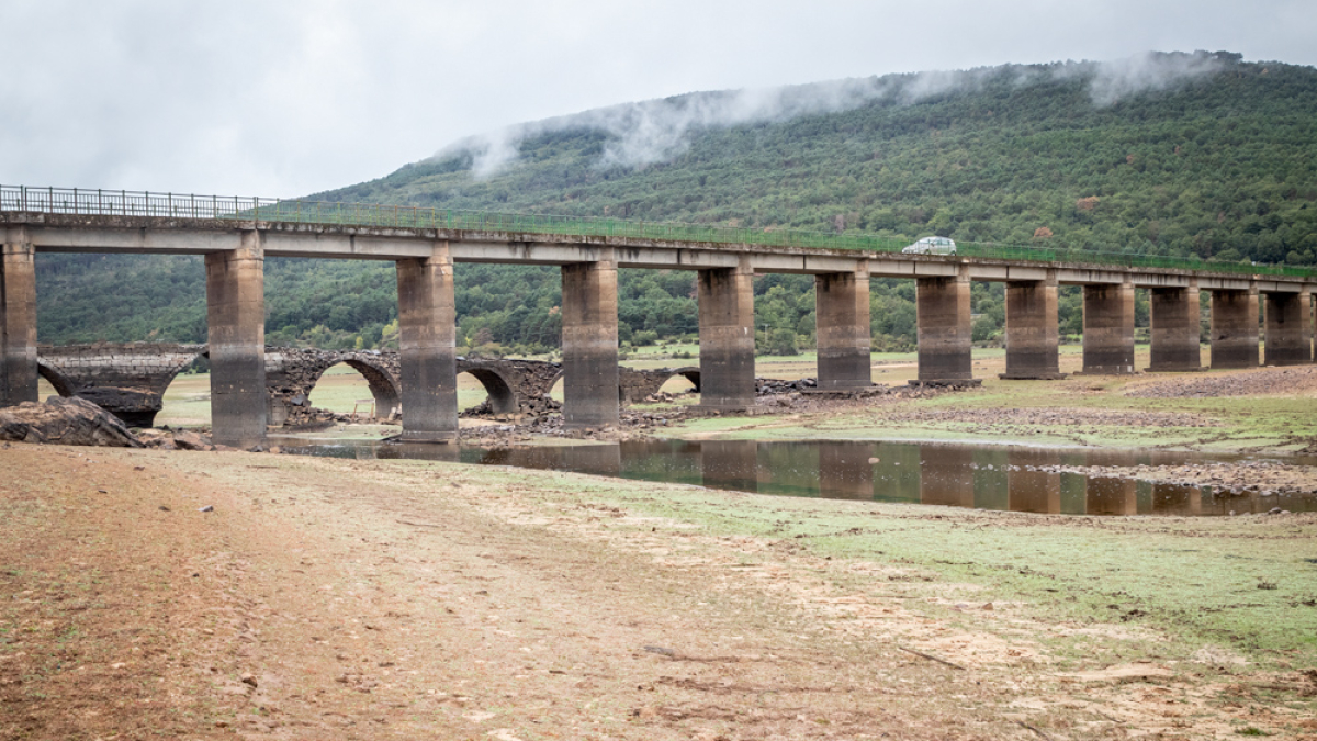 En situación normal el agua cubre hasta más de la mitad de los pilares.