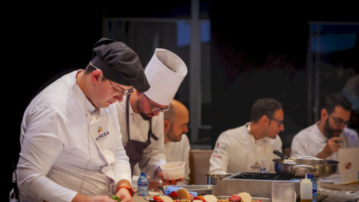 Cocineros en una de las sesiones de Soria Gastronómica 2023.