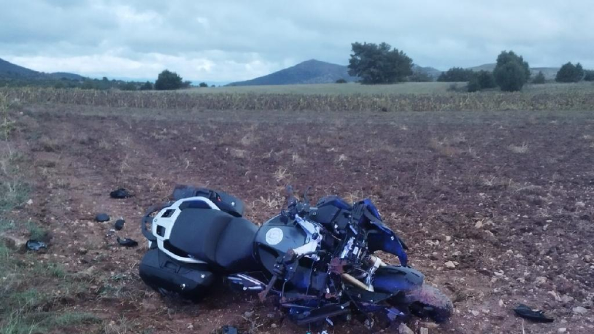 Estado en el que ha quedado la motocicleta siniestrada.
