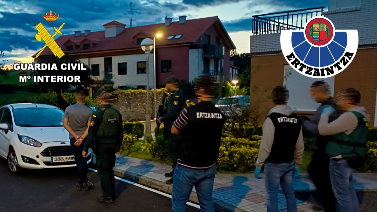 Operativo conjunto de Guardia Civil y Ertzaintza.
