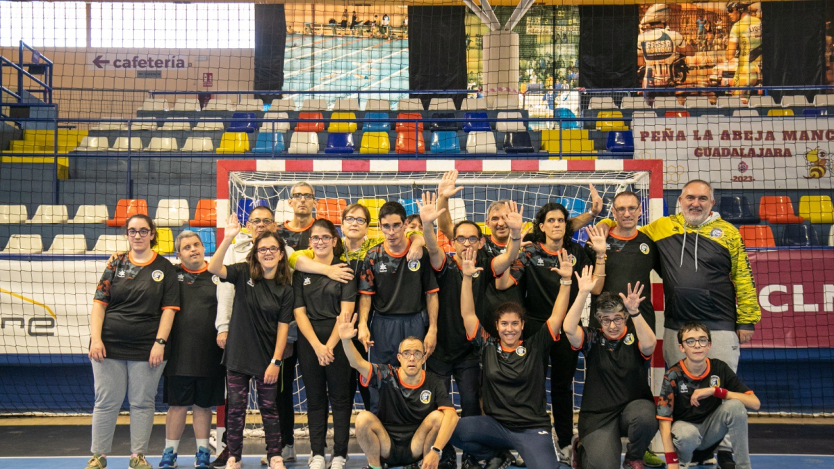 El equipo del Balonmano Soria de balonmano inclusivo.
