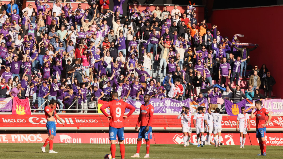 Los Pajaritos se tiñó con los colores morados del Guadalajara en su justa victoria ante el Numancia.