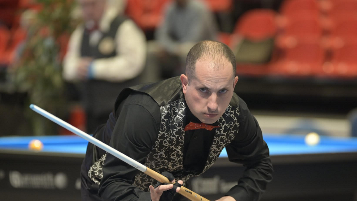 El billarista soriano Carlos Cortés.