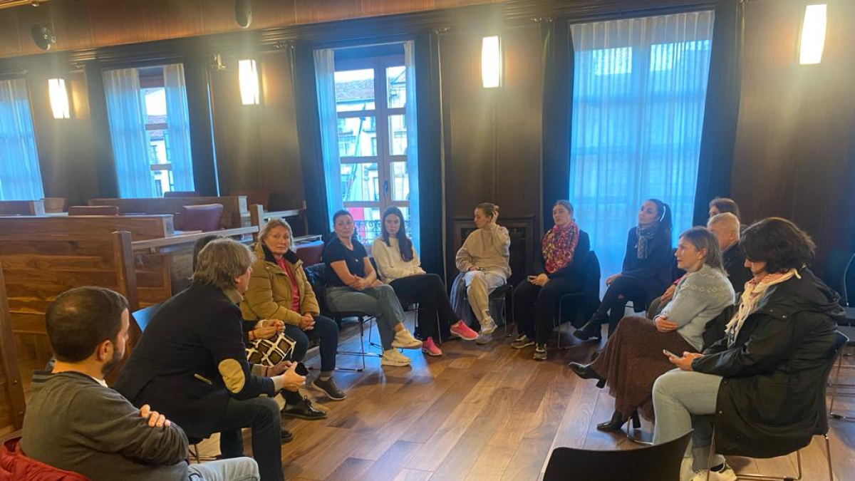 Reunión de los representantes de Pidhorodne con el Ayuntamiento de Soria. HDS
