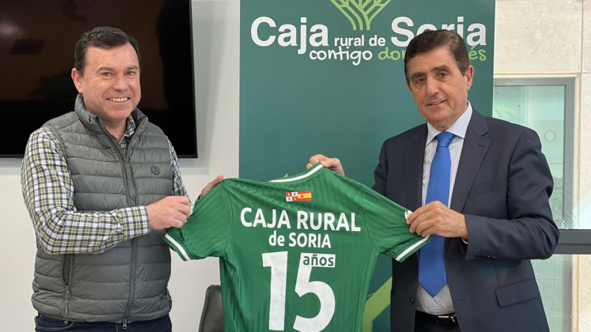 Tito Hernansanz y Carlos Martínez Izquierdo, presidentes del San José y Caja Rural de Soria respectivamente.