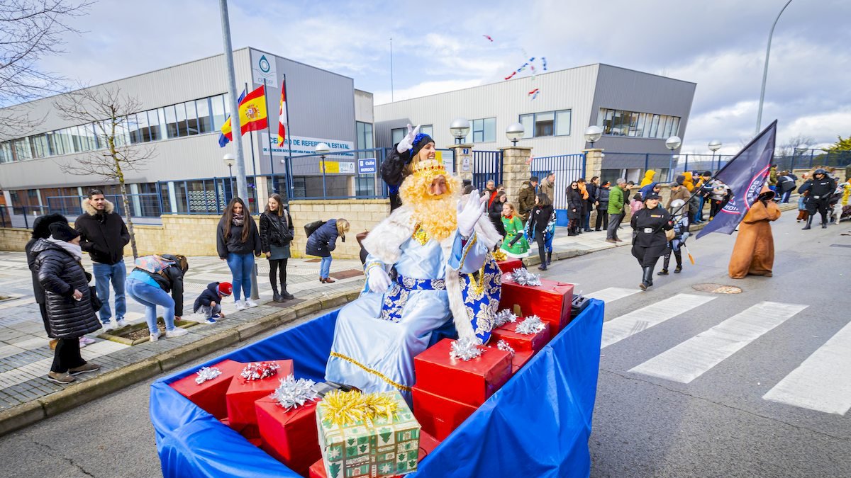 Los Reyes Magos en una edición anterior de la cabalgata de Aspace Soria