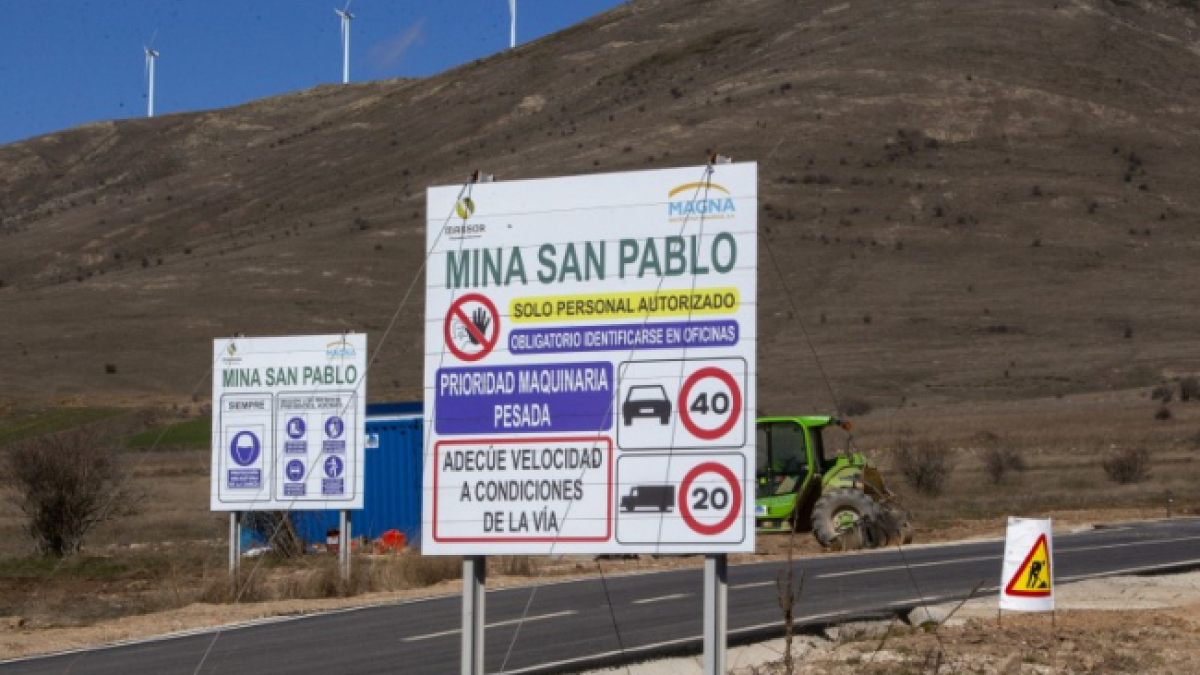 Acceso a la mina de Borobia.