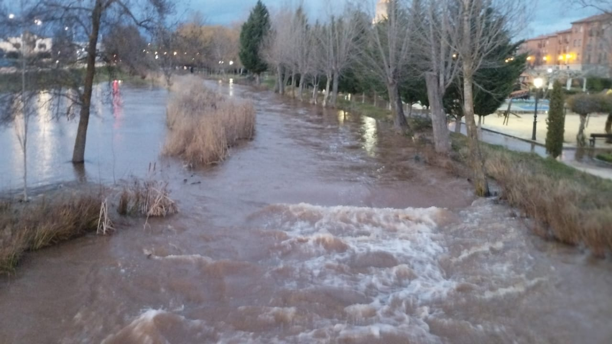 Imagen del Ucero esta tarde en El Burgo.