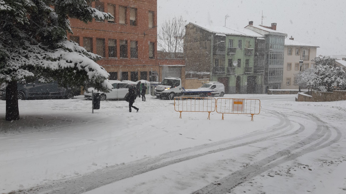 Calle San Lorenzo en la ciudad cerrada al tráfico.