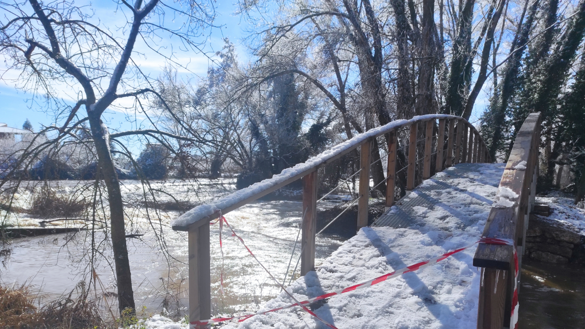 San Esteban espera un aumento del caudal del río Duero a su paso por la localidad.