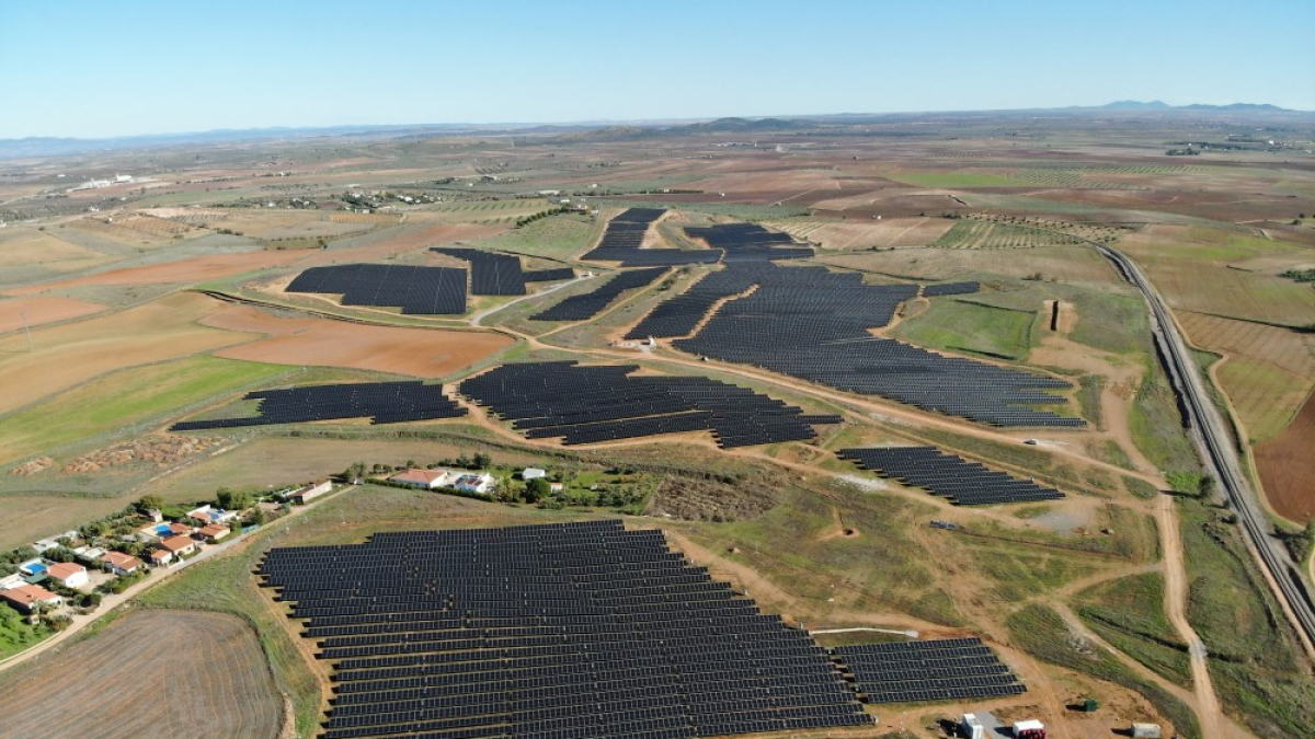 Planta solar en Zafra (Badajos), ya en funcionamiento.