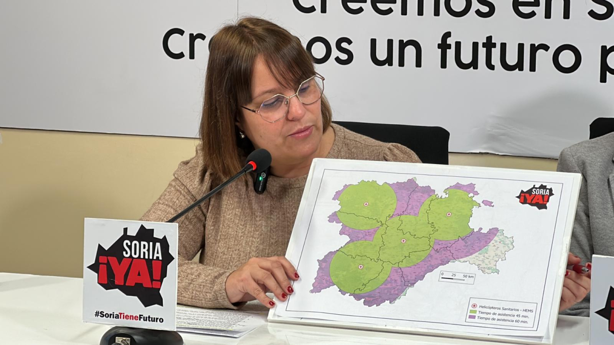 Vanessa García, de Soria Ya, durante la rueda de prensa.