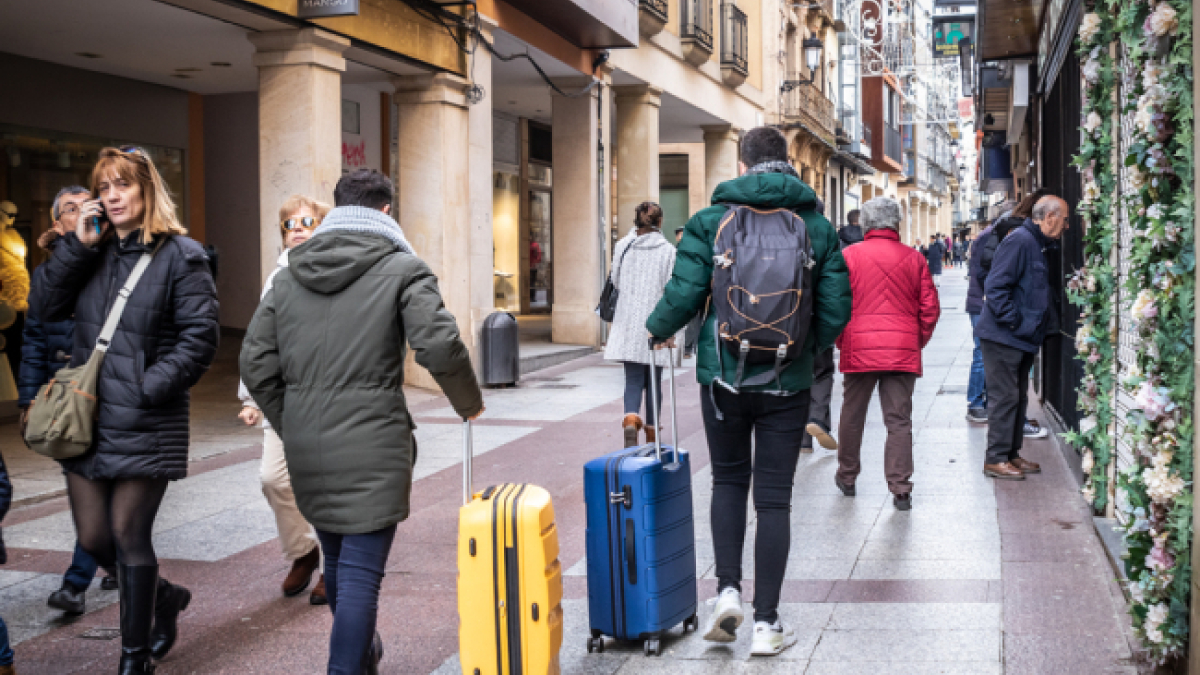 Un grupo de personas en El Collado.