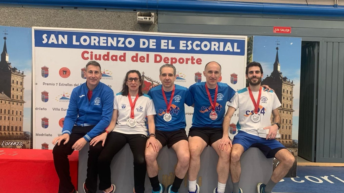 Los medallistas sorianos en El Escorial.