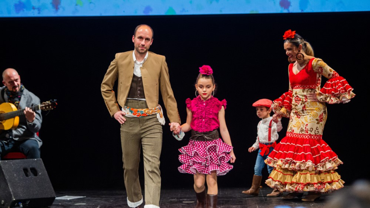 Desfile de moda flamenca en una edición anterior de la cita.