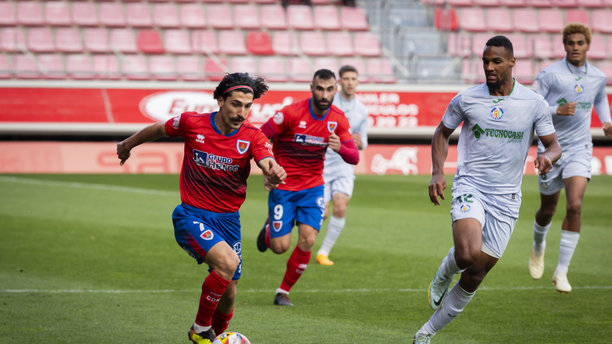 Imagen del partido de la primera vuelta del Numancia ante el Getafe B en Los Pajaritos.