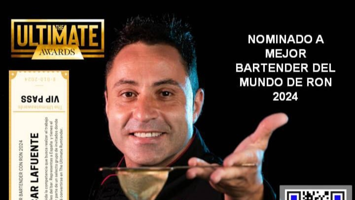 El soriano Óscar Lafuente, nominado a mejor Ron-Bartender del Mundo