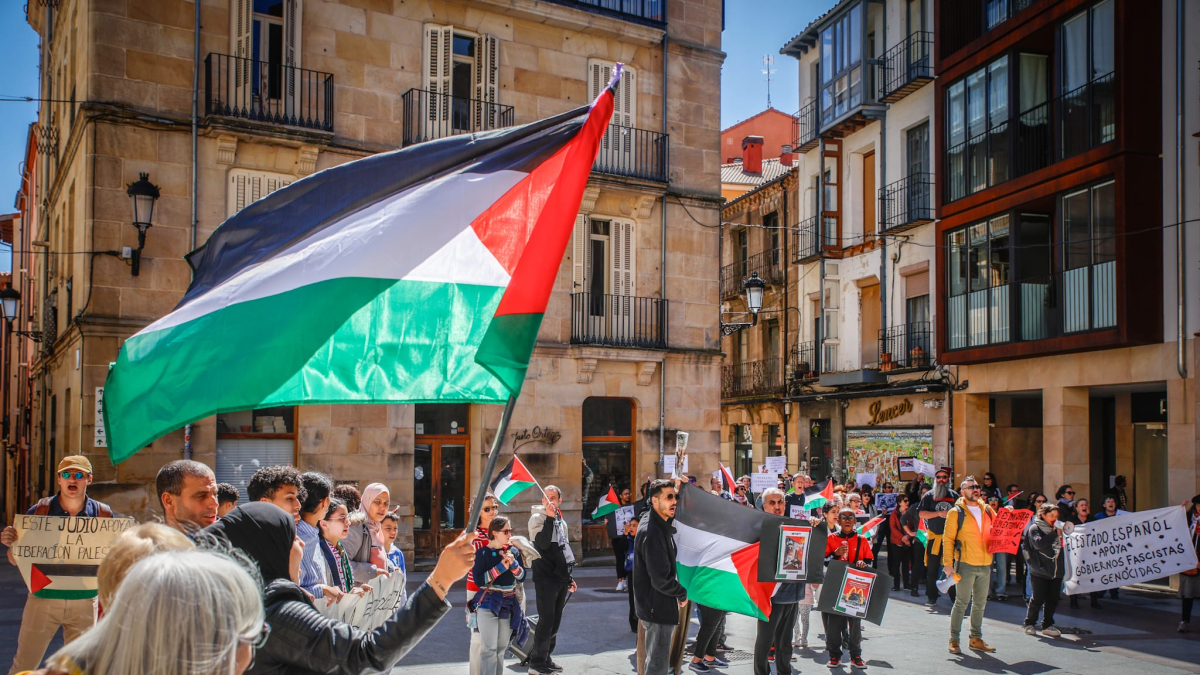 Movilización en apoyo a Palestina en Soria en una imagen de archivo.