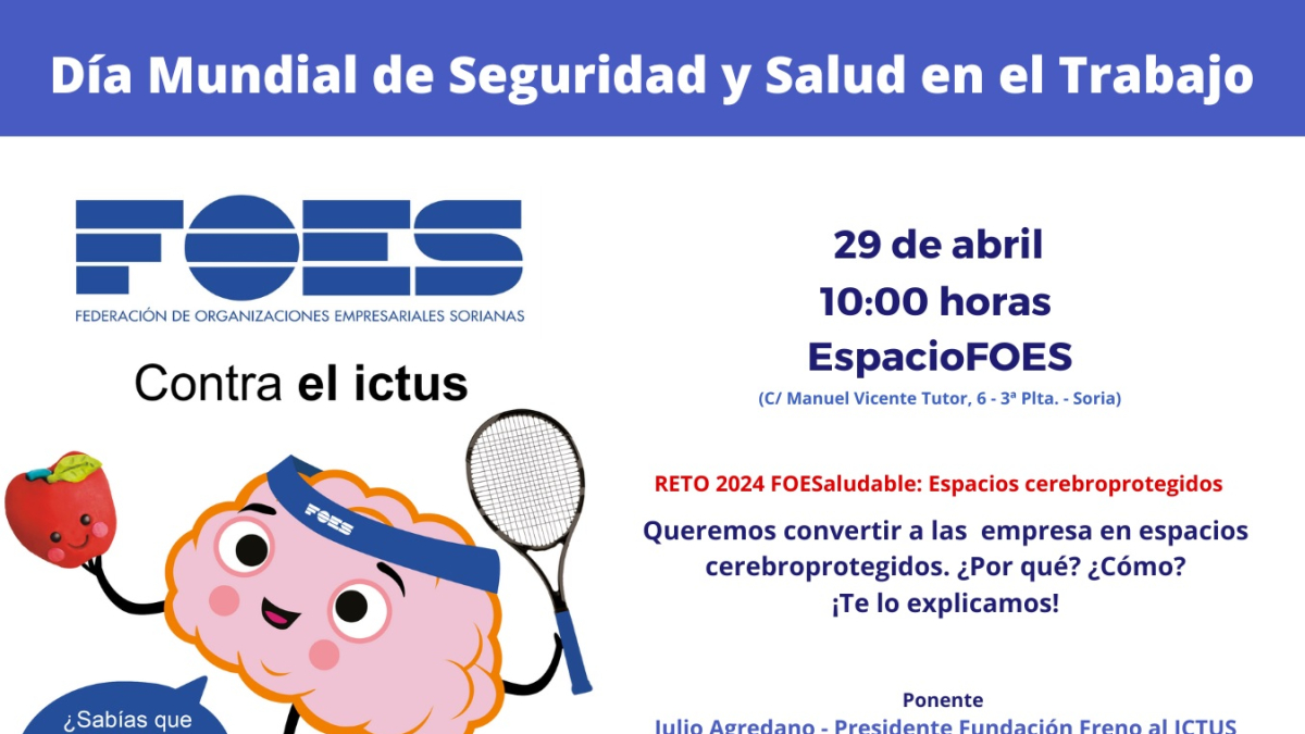 Imagen de la iniciativa de FOES en torno de prevención y actuación ante un ictus.