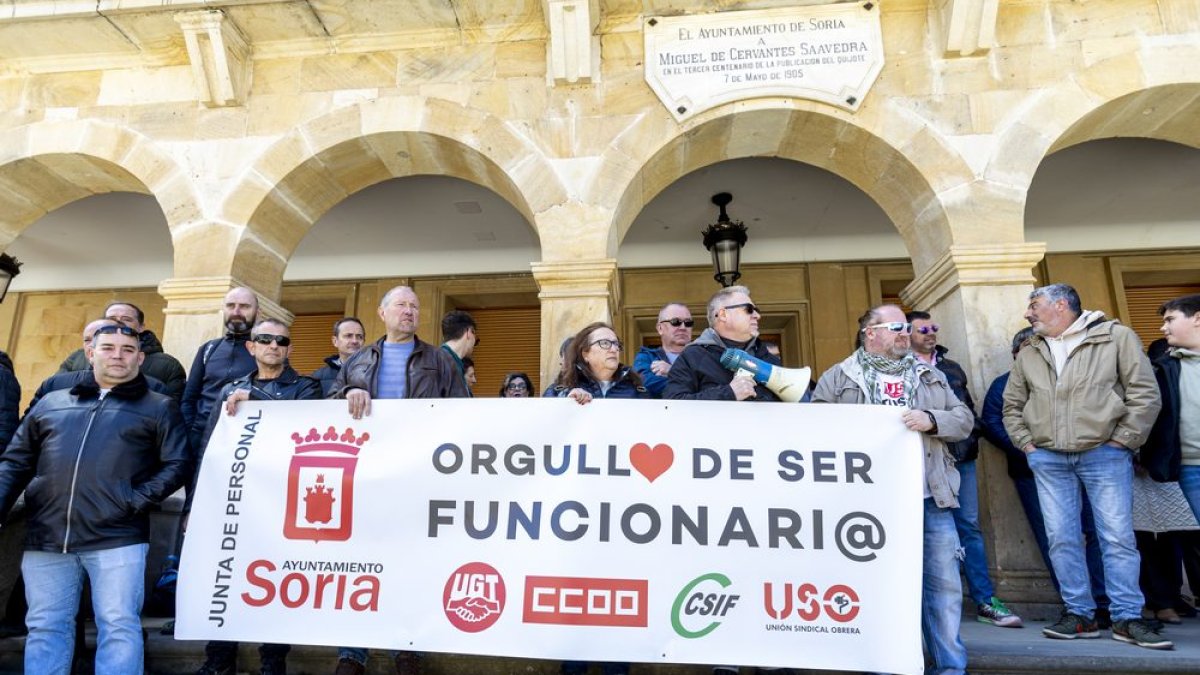 Protesta de los trabajadores municipales