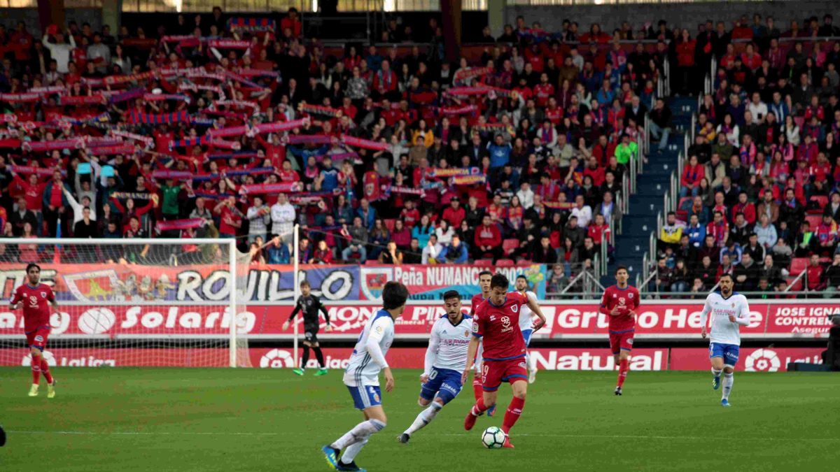 La última vez que el Numancia jugó un play off de ascenso fue en 2018, se quedó a puertas de Primera.