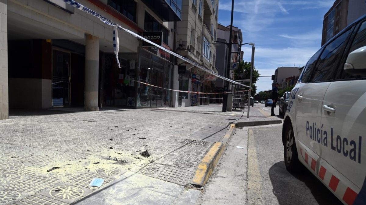 Lugar en el que se prendió fuego un varón, en el centro de Burgos