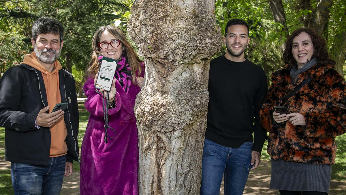 Javier Frades, Mayka Martínez, Diego Rello y Beatriz Díez, técnicos de Cesefor y del Ayuntamiento que trabajan en el proyecto Brera .