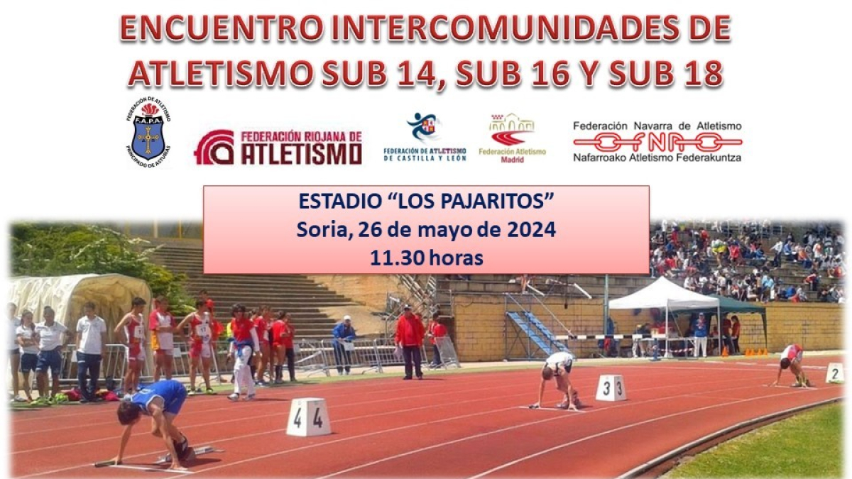 Cartel del Campeonato Intercomunidades de Atletismo.