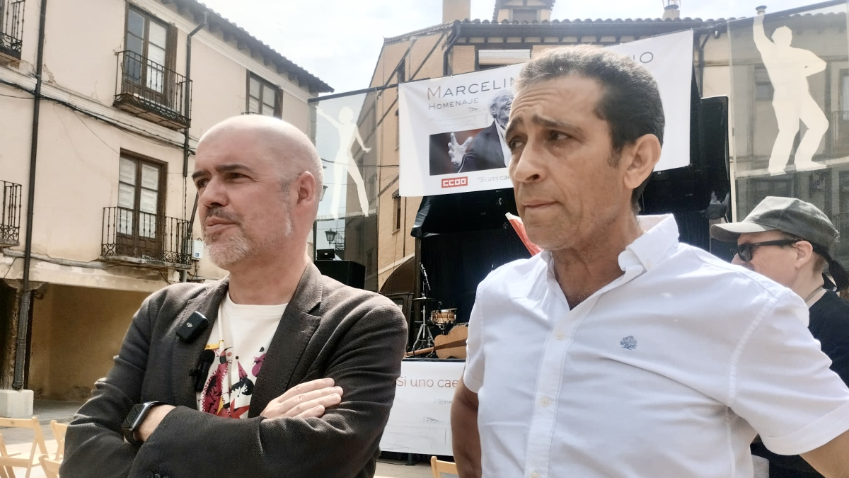 Los secretarios generales de CCOO, CCOO CyL y CCOO Soria participan en un homenaje a Marcelino Camacho.