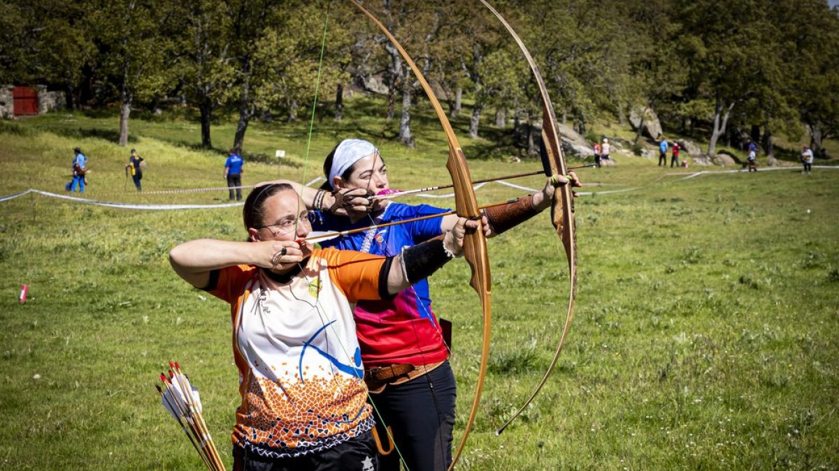 Dos arqueras durante el Nacional celebrado el año pasado en Valonsadero