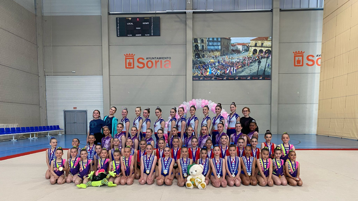 Las integrantes del CG Duero que compitieron en el Provincial.
