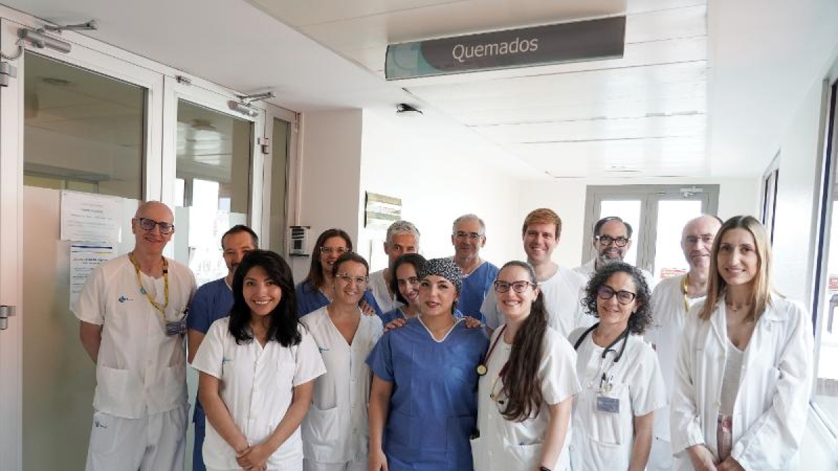 Parte del equipo de la Unidad de Quemados del Hospital Universitario Río Hortega de Valladolid.