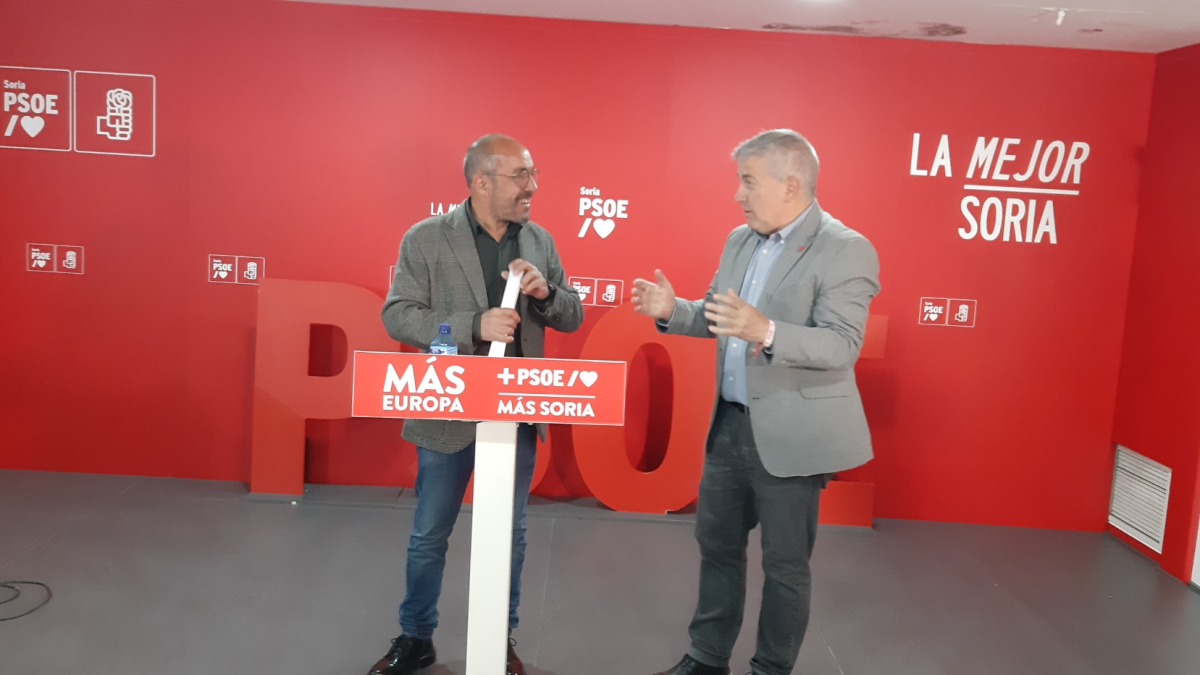 Luis Rey y Javier Antón en la rueda de prensa de este lunes.